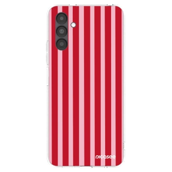 Picasee átlátszó szilikon tok az alábbi mobiltelefonokra Samsung Galaxy A04s A047F - Lines red