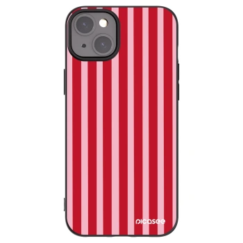 Picasee fekete szilikon tok az alábbi mobiltelefonokra Apple iPhone 15 Plus - Lines red