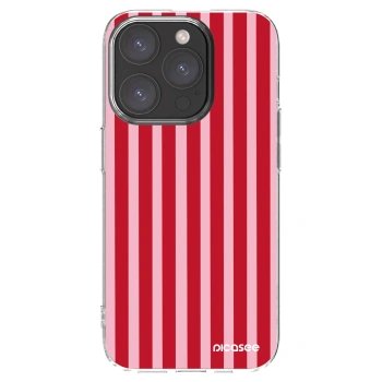 Picasee átlátszó szilikon tok az alábbi mobiltelefonokra Apple iPhone 15 Pro - Lines red