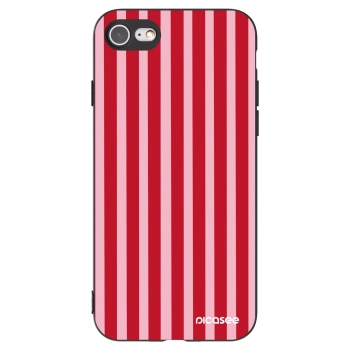 Picasee fekete szilikon tok az alábbi mobiltelefonokra Apple iPhone 7 - Lines red