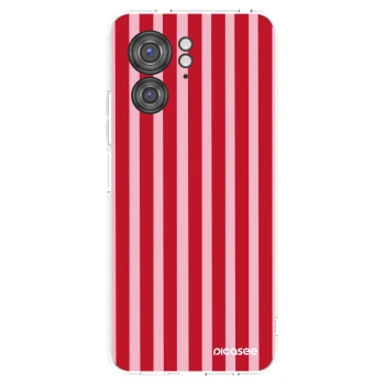 Picasee átlátszó szilikon tok az alábbi mobiltelefonokra Motorola Edge 40 - Lines red