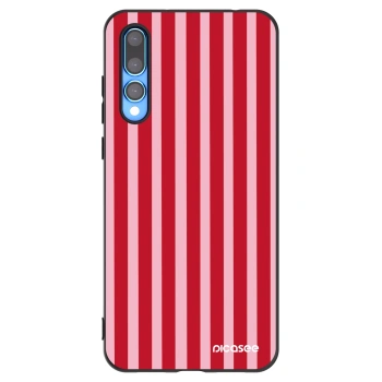 Picasee fekete szilikon tok az alábbi mobiltelefonokra Huawei P20 Pro - Lines red