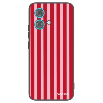 Picasee fekete szilikon tok az alábbi mobiltelefonokra Motorola Edge 40 Neo - Lines red