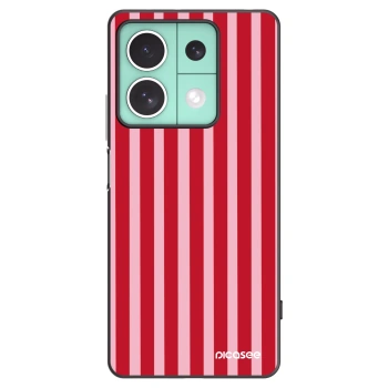 Picasee fekete szilikon tok az alábbi mobiltelefonokra Xiaomi Redmi Note 13 5G - Lines red