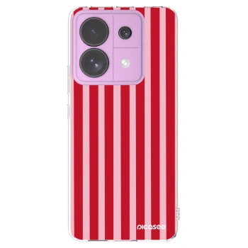 Picasee átlátszó szilikon tok az alábbi mobiltelefonokra Xiaomi Redmi Note 13 Pro 5G - Lines red