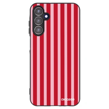 Picasee fekete szilikon tok az alábbi mobiltelefonokra Samsung Galaxy A15 A156B 5G - Lines red
