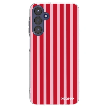 Picasee átlátszó szilikon tok az alábbi mobiltelefonokra Samsung Galaxy A15 A155F 4G - Lines red