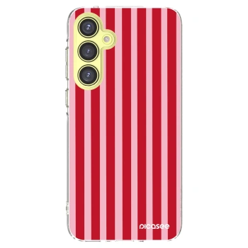 Picasee átlátszó szilikon tok az alábbi mobiltelefonokra Samsung Galaxy A35 5G A356B - Lines red