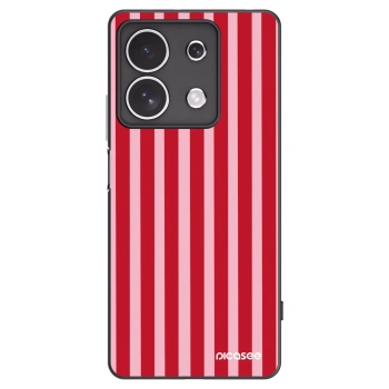 Picasee fekete szilikon tok az alábbi mobiltelefonokra Xiaomi Redmi Note 13 4G - Lines red