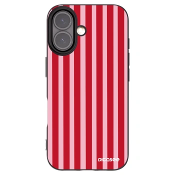 Picasee fekete szilikon tok az alábbi mobiltelefonokra Apple iPhone 16 - Lines red