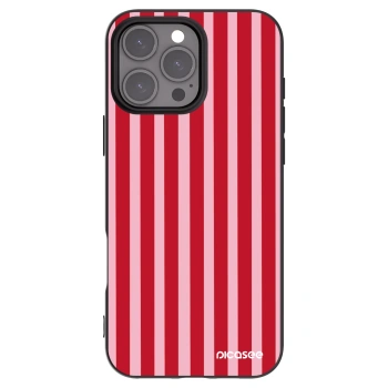 Picasee fekete szilikon tok az alábbi mobiltelefonokra Apple iPhone 16 Pro Max - Lines red