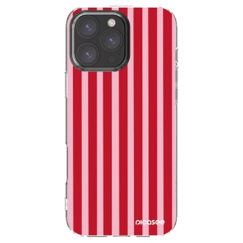 Picasee átlátszó szilikon tok az alábbi mobiltelefonokra Apple iPhone 16 Pro Max - Lines red