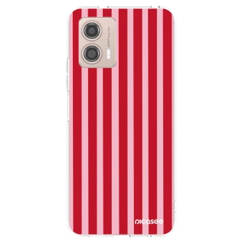 Picasee átlátszó szilikon tok az alábbi mobiltelefonokra Motorola Moto G53 5G - Lines red