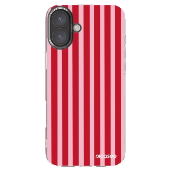 Picasee átlátszó szilikon tok az alábbi mobiltelefonokra Apple iPhone 16 Plus - Lines red