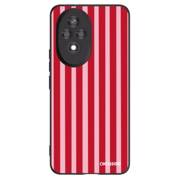 Picasee fekete szilikon tok az alábbi mobiltelefonokra Honor 200 5G - Lines red