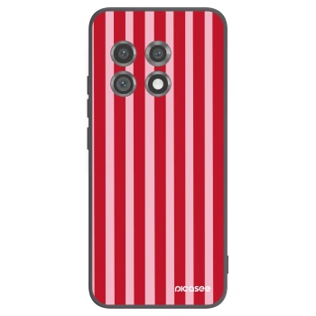 Picasee fekete szilikon tok az alábbi mobiltelefonokra OnePlus 11 5G - Lines red