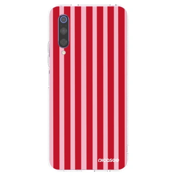 Picasee átlátszó szilikon tok az alábbi mobiltelefonokra Xiaomi Mi 9 - Lines red