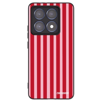 Picasee fekete szilikon tok az alábbi mobiltelefonokra Xiaomi 14T Pro - Lines red