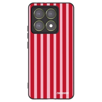 Picasee fekete szilikon tok az alábbi mobiltelefonokra Xiaomi 14T - Lines red