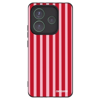 Picasee fekete szilikon tok az alábbi mobiltelefonokra Xiaomi Redmi Note 14 5G - Lines red