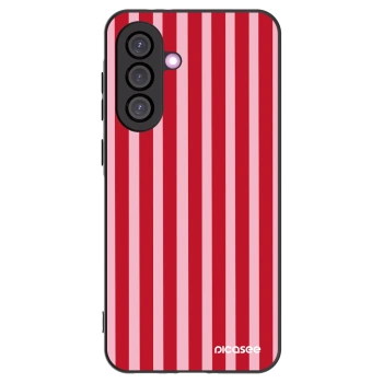 Picasee fekete szilikon tok az alábbi mobiltelefonokra Samsung Galaxy A56 5G A566B - Lines red