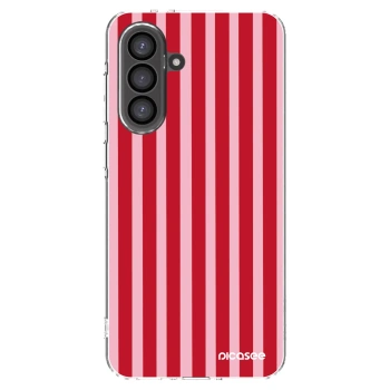 Picasee átlátszó szilikon tok az alábbi mobiltelefonokra Samsung Galaxy A56 5G A566B - Lines red
