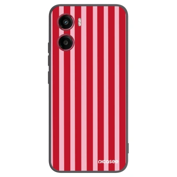 Picasee fekete szilikon tok az alábbi mobiltelefonokra Motorola Moto G05 - Lines red