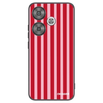 Picasee fekete szilikon tok az alábbi mobiltelefonokra Xiaomi Poco F6 - Lines red