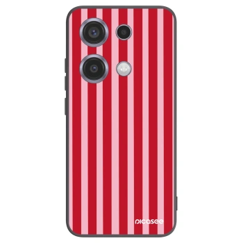 Picasee fekete szilikon tok az alábbi mobiltelefonokra Xiaomi Redmi Note 14S - Lines red