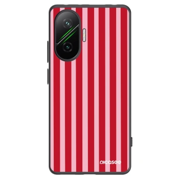 Picasee fekete szilikon tok az alábbi mobiltelefonokra Xiaomi Poco F7 5G - Lines red
