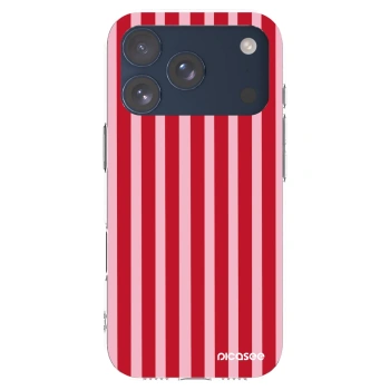 Picasee átlátszó szilikon tok az alábbi mobiltelefonokra Apple iPhone 17 Pro - Lines red
