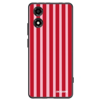 Picasee fekete szilikon tok az alábbi mobiltelefonokra Motorola Moto E14 - Lines red