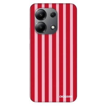 Szilikon tok erre a típusra Xiaomi Redmi Note 13 4G - Lines red