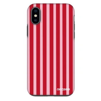 Szilikon tok erre a típusra Apple iPhone X/XS - Lines red