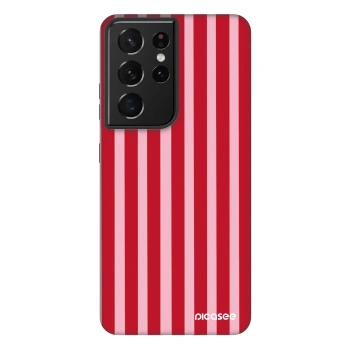 Szilikon tok erre a típusra Samsung Galaxy S21 Ultra 5G G998B - Lines red