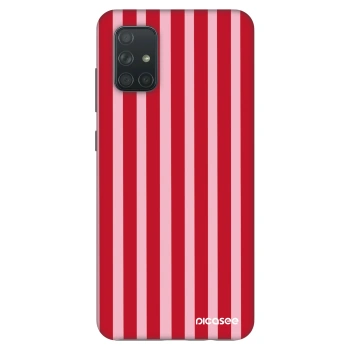 Szilikon tok erre a típusra Samsung Galaxy A71 A715F - Lines red