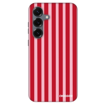 Szilikon tok erre a típusra Samsung Galaxy S25 5G - Lines red