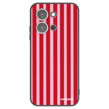 Picasee fekete szilikon tok az alábbi mobiltelefonokra Xiaomi Redmi 15C 5G - Lines red