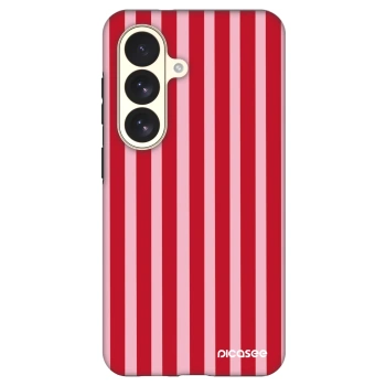 Szilikon tok erre a típusra Samsung Galaxy S26 - Lines red