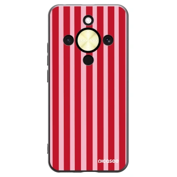 Picasee fekete szilikon tok az alábbi mobiltelefonokra Honor Magic8 Lite 5G - Lines red