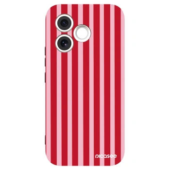 Picasee fekete szilikon tok az alábbi mobiltelefonokra Honor 600 Lite - Lines red