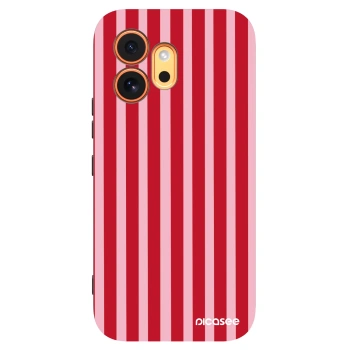 Picasee fekete szilikon tok az alábbi mobiltelefonokra Honor 600 - Lines red