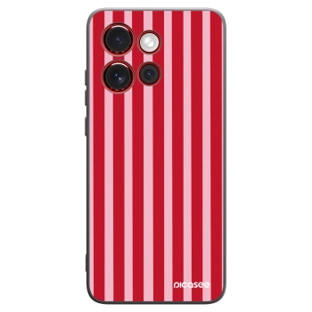 Picasee fekete szilikon tok az alábbi mobiltelefonokra Motorola Edge 60 Neo 5G - Lines red