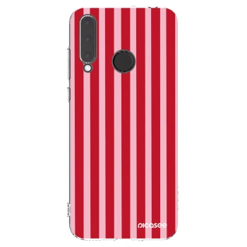 Picasee átlátszó szilikon tok az alábbi mobiltelefonokra Honor 20 Lite - Lines red