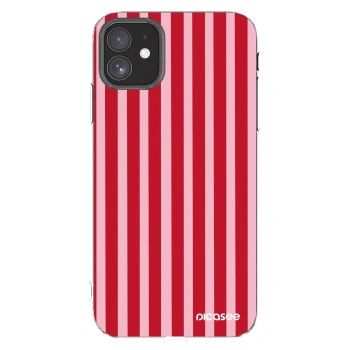 Picasee átlátszó szilikon tok az alábbi mobiltelefonokra Apple iPhone 11 - Lines red