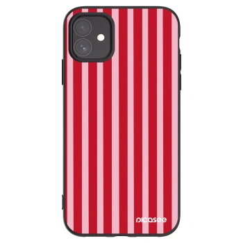 Picasee fekete szilikon tok az alábbi mobiltelefonokra Apple iPhone 11 - Lines red