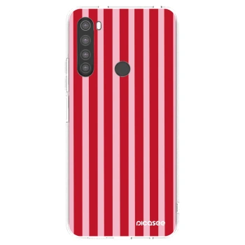 Picasee átlátszó szilikon tok az alábbi mobiltelefonokra Xiaomi Redmi Note 8 - Lines red