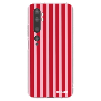 Picasee átlátszó szilikon tok az alábbi mobiltelefonokra Xiaomi Mi Note 10 (Pro) - Lines red