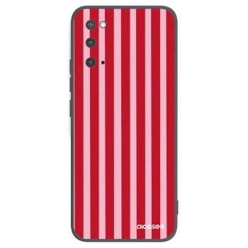 Picasee fekete szilikon tok az alábbi mobiltelefonokra Samsung Galaxy S20 G980F - Lines red