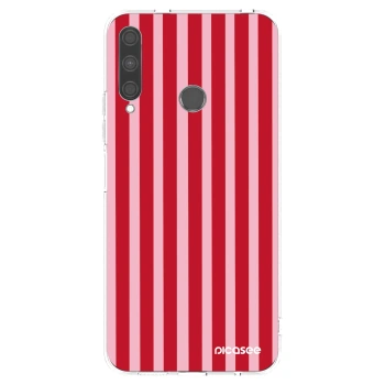 Picasee átlátszó szilikon tok az alábbi mobiltelefonokra Huawei P40 Lite E - Lines red